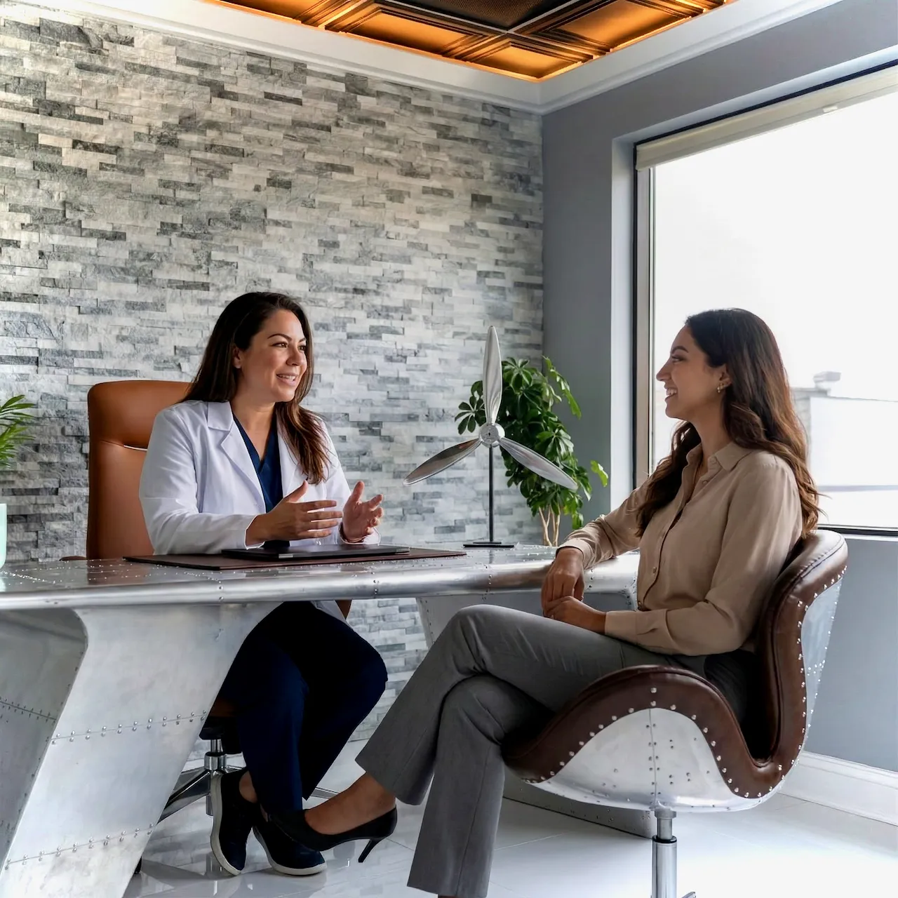 Angie and Sarah in the treatment room at Foundation Medical Group